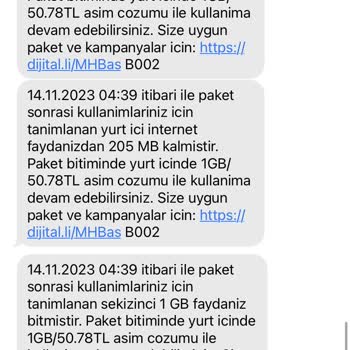 Turkcell Paket Aşımı Orantısız Para Kesintisi