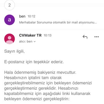 Cvmaker.com.tr İade Ve Üye İptali