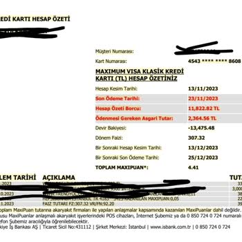 İş Bankası Kredi Kartı Faizi Yüksek