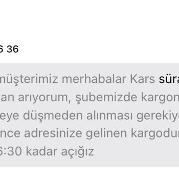 Sürat Kargo Kars Şubesi Adrese Teslimat Yapmıyor