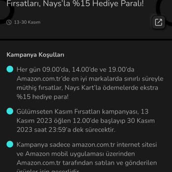 Nays - Amazon Kasım Fırsatları Duyuru Yetersizliği / Yanıltıcılığı