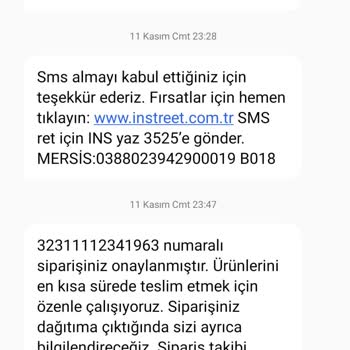 In Street Uygulaması Ücreti Aldı Ürün Göndermiyor