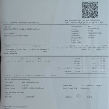 Vatan Bilgisayar Hatasını Kabul Etmiyor