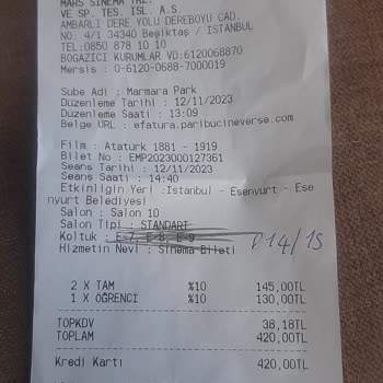 Paribu Cineverse Koltuklar Kırık
