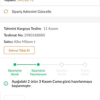 Kiko Milano Siparişim Kargolanmıyor Bir Daha Asla Sipariş Vermem Kikodan