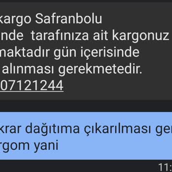 Sürat Kargo Kargo Şubesi Sorumsuzluğu
