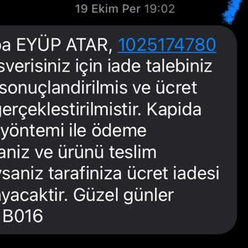 Boyner Mağazacılık Eksik İade