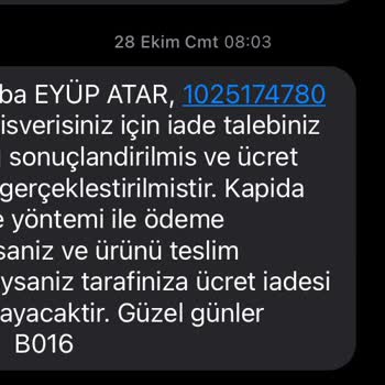 Boyner Mağazacılık Eksik İade