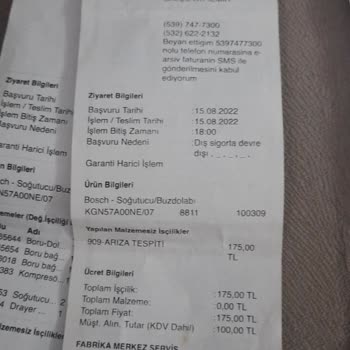Bosch Buzdolabımız 3 Parça Değişmesine Rağm