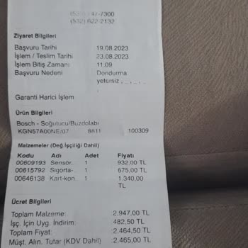 Bosch Buzdolabımız 3 Parça Değişmesine Rağm