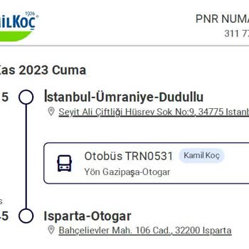 Kamil Koç İle Seyahat Sonrası Yaşanılanlar