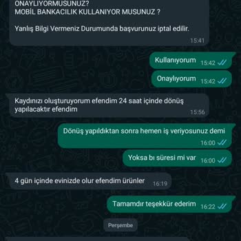 Evde Paketleme İşi İçin Bilgilerim Alındı.
