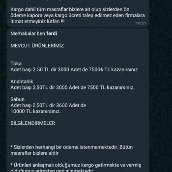 Evde Paketleme İşi İçin Bilgilerim Alındı.