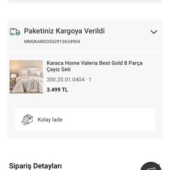 Karaca Home Siparişim Gönderilmedi Kayıp