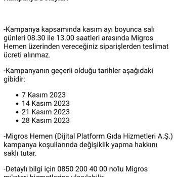 Migros Hemen Haksız Gönderim Ücreti Alıyor