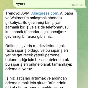 Trendyol Adını Kullanarak Para Kazandırma Diye Sahte