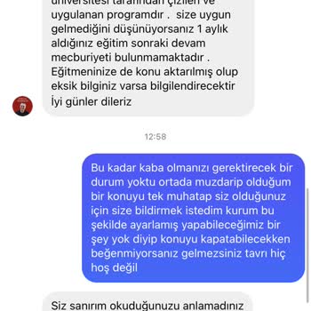 Atölye Ataşehir İşletme Temsilcisi Çok Saygısız