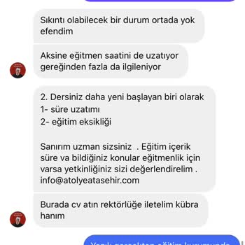 Atölye Ataşehir İşletme Temsilcisi Çok Saygısız