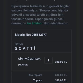 Scatti Yanlış Ürün Geldi