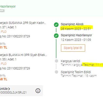 FLO Ayakkabı Parasını Ödediğim Ayakkabıları Göndermiyor