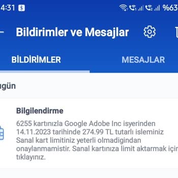 Google Adobe Inc Kredi Kartımdan Para Çekmeye Çalışıyor.