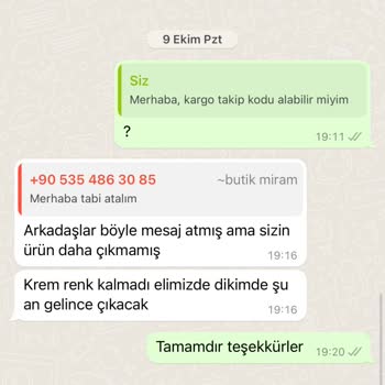 Butik Miram (Instagram) Ürünler Gönderilmedi Mesajlarıma Cevap Verilmiyor