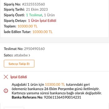 Trendyol Hediye Çeki Hakkı Kayboldu
