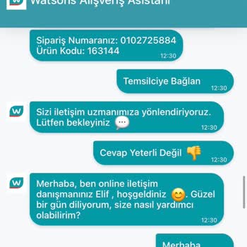 Watsons Eksik Ürün Gönderimi Ve İlgisizlik