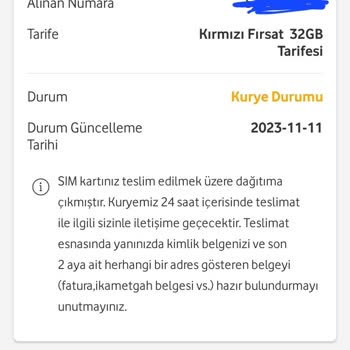 Vodafone Online İşlemlerden Numara Taşıdım. Sim Kartım Ulaşması
