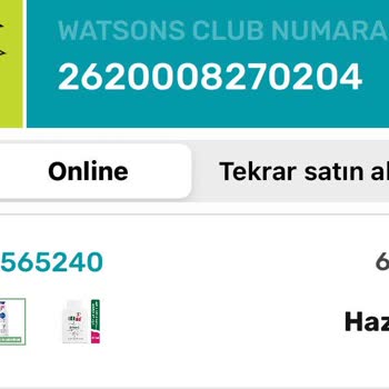 Watsons Siparişin Tedarik Süreci.