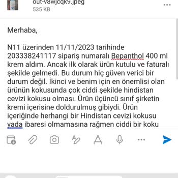 N11 Üzerinden Aldığım Bepanthol Ürününün Sahte Çıkması