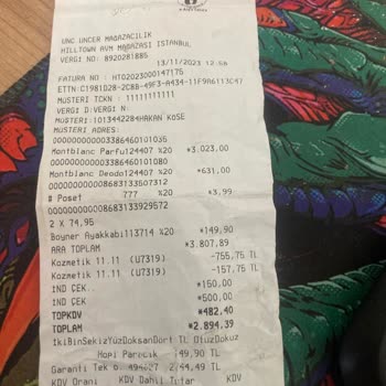 Montblanc Parfüm Şişesinin Boş Çıkması