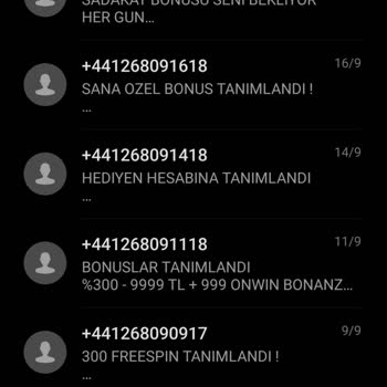 Onwin Bahis SMS İptal Etmek İstiyorum