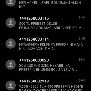 Onwin Bahis SMS İptal Etmek İstiyorum