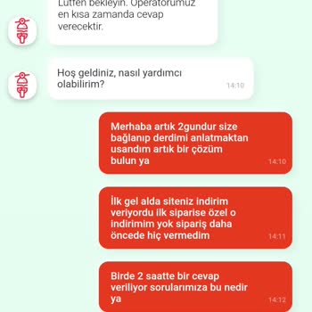 Tıkla Gelsin İlk Siparişe İndirim Olmaması