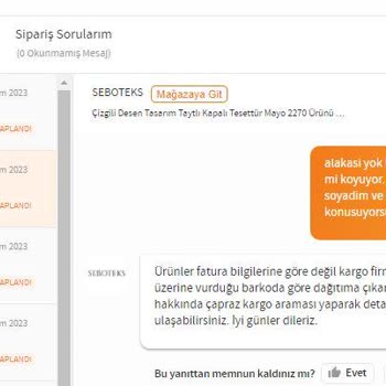 Trendyol Yanlış Ürün Sonrası Satıcı Üslubu Hk.