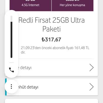 Vodafone Fatura Fiyat Farkı