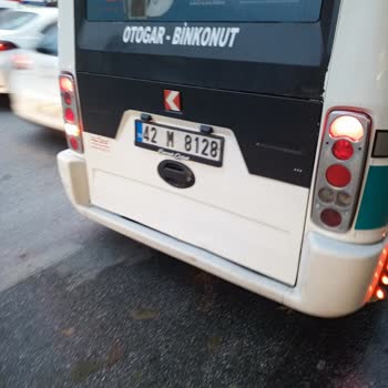 Konya Minibüsçüler Odası Minibüs Şoförünün Hız Yapması