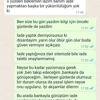 Brn Motor BRN Motors Ücret İadesi Yapılmıyor