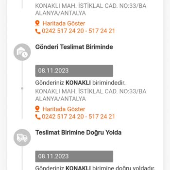 MNG Kargo Konaklı Şubesi Teslimata Çıkarmadan Kargoyu İade Gönderdi