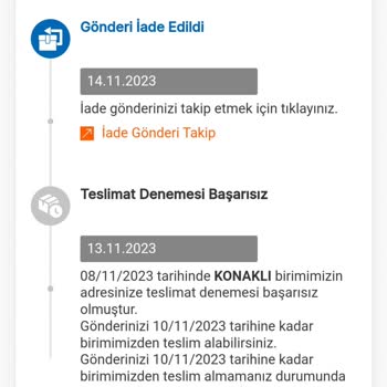 MNG Kargo Konaklı Şubesi Teslimata Çıkarmadan Kargoyu İade Gönderdi
