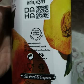 Cappy Şeftali Meyve Suyu Partiküller