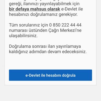 Sahibinden Sitesi E Devlet İstiyor