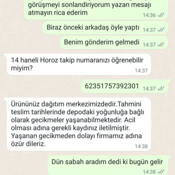 Horoz Lojistik Zamanında Teslimat Yapmıyor