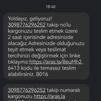 Aras Kargo Şirketi Geleceğim Diye Mesaj Attılar Ama Yoklar