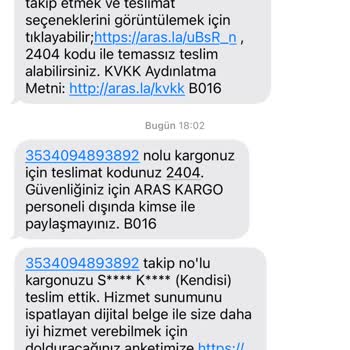 Aras Kargo Yanlış Kargo Teslimi
