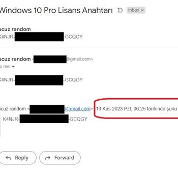 İtemsatis'ta Satılan Şüpheli Windows Lisans Kodu.