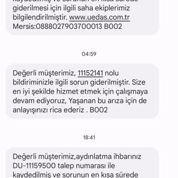 UEDAŞ Arıza Gidermeme