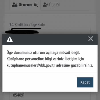 İBB Kütüphane Üyeliği Aktivasyon Sorunu