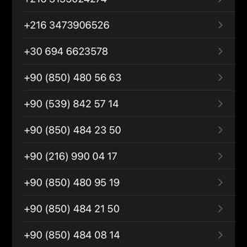 Vodafone Hattıma +44/+49 Dan Gelen Mesajlar